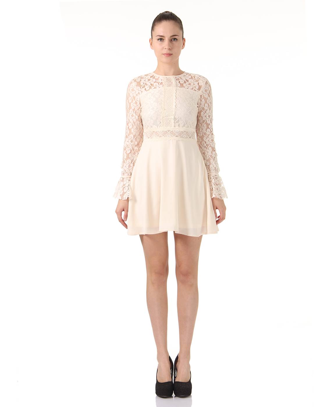 Ax Paris Women Party White A-Line Dress